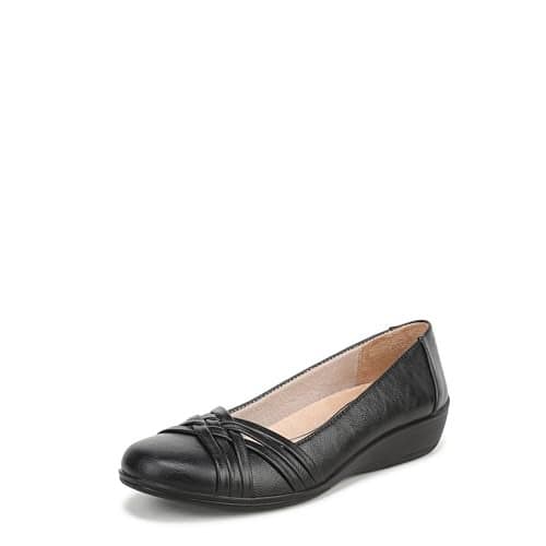 LifeStride Womens Incredible Ballet Flat Black Synthetic 5 M