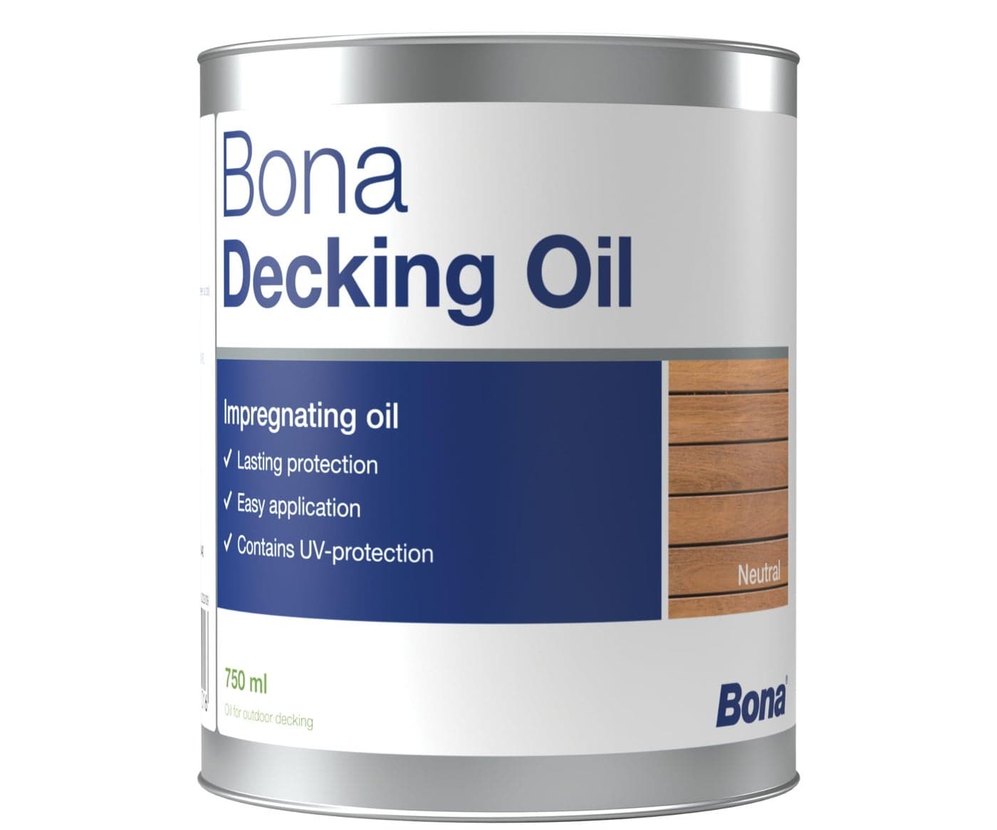 Bona Decking Oil Neutral Shade (750 ml)(26 oz) Specially Designed for Outdoor Wood Oil for Decks, Patios & Outdoor Furniture | Weather-Resistant, Protective, Enhances Natural Wood Grain