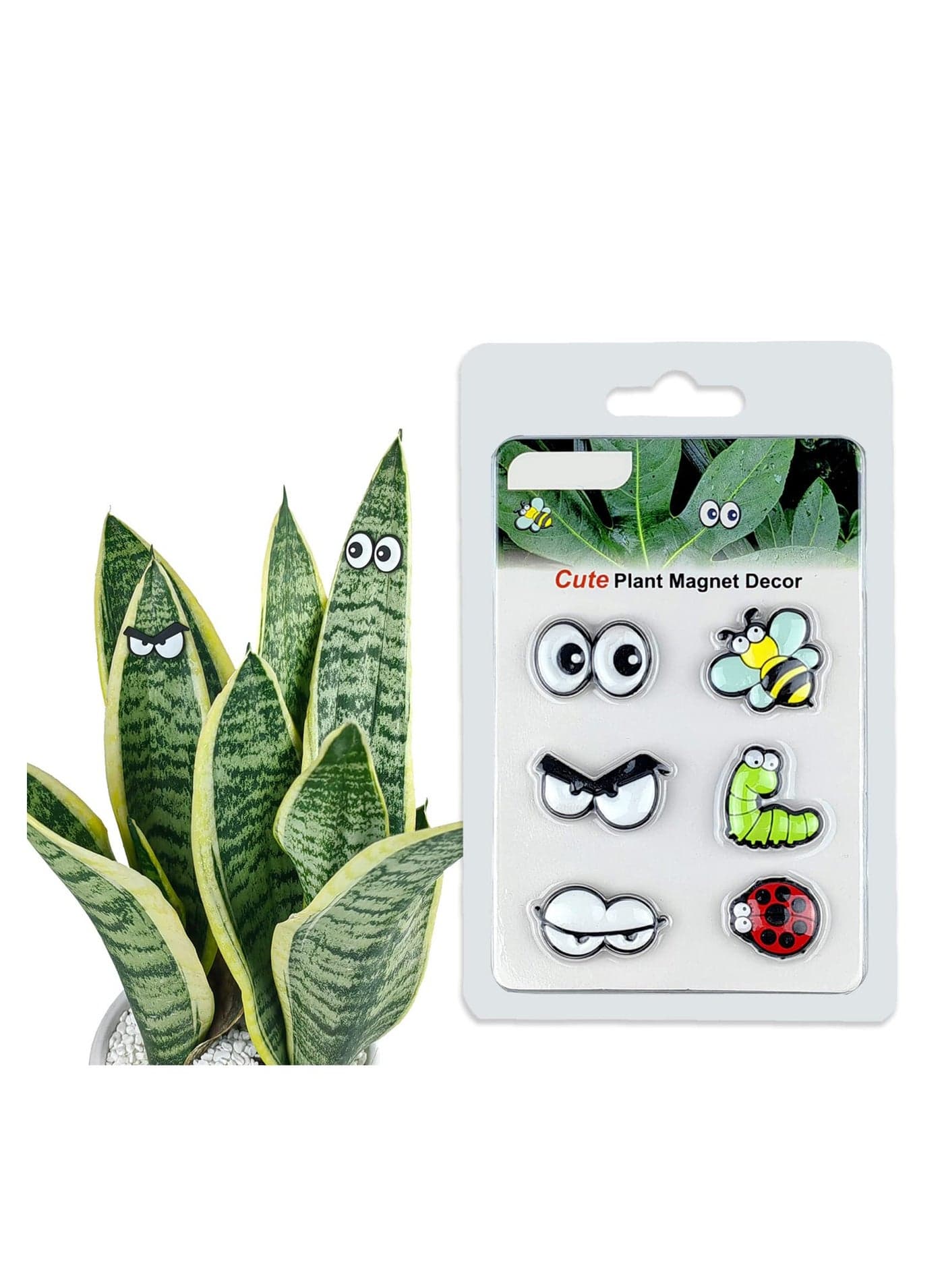 Plant Magnets Eyes for Potted Plants, 6 Pcs Plant Safe Magnet Pins Charms, Indoor Plant Accessories, Unique Gifts for Plant Lovers