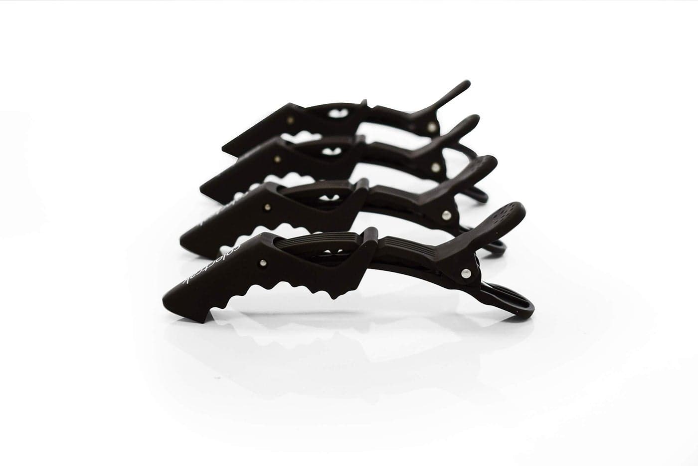 Colortrak Rubberized Jumbo Croc Clips - 4 Pack, Rubberized Finish Croc Clips to Prevent Slippage, Stain Resistant, Ergonomic Grip, Double-Hinged Design, 5.3" Long