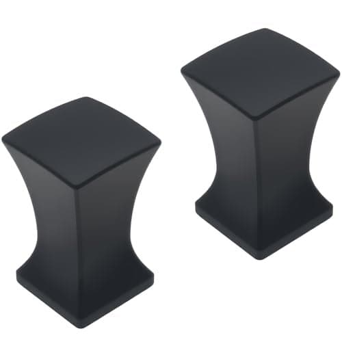 FDXGYH 2 Pcs Finial Caps Knob Lamp Shade Decorations Finials for Lamp Shade Black Harp Lamp Finial Knob with 1/4-28" Base