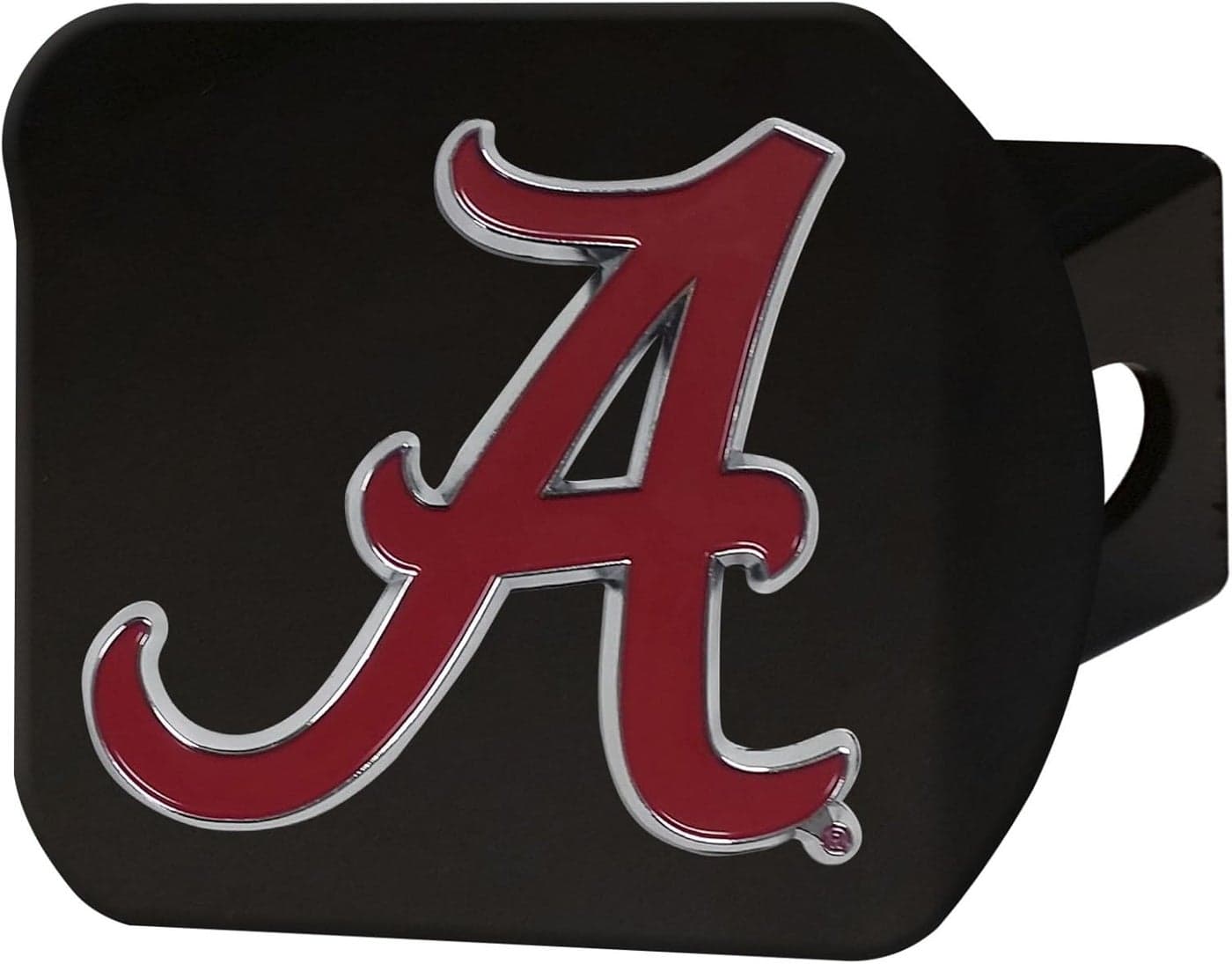 University of Alabama NCAA Black Metal Hitch Cover by FANMATS Unique 3D Color Team Logo Molded Design Easy Installation on Truck SUV Car or ATV Ideal Crimson Tide Gift for StudentAlumniFan