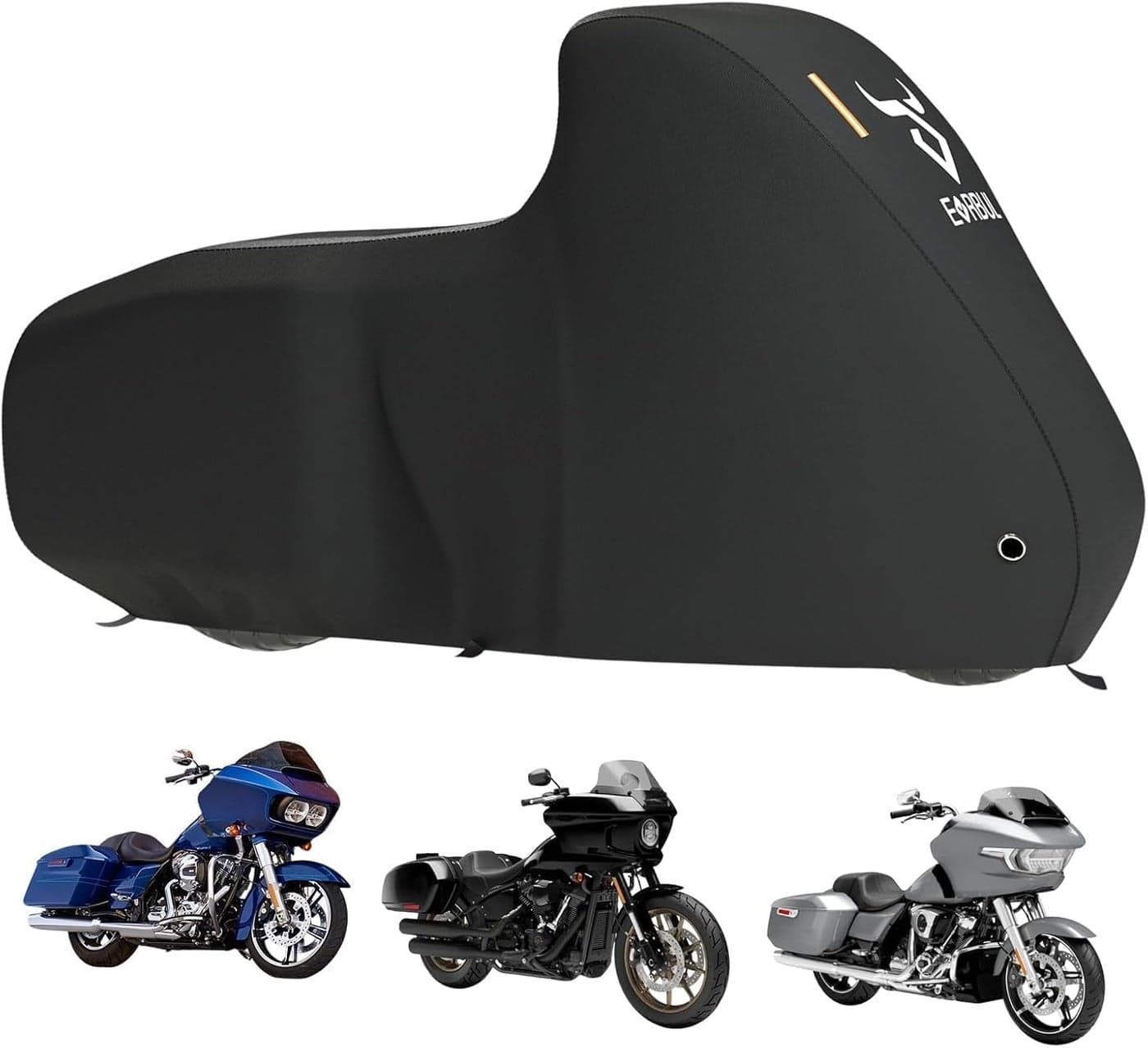EVRBUL Heavy Duty Motorcycle Cover for Harley Davidson - 420D Outdoor All Seasons Protection