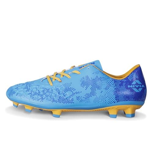 Nivia Ditmar 3.0 Football Shoes for Men, Sports and Athletic Footwear with Upper Synthetic, Comfortable Football Shoes (Cyan Blue) UK-11