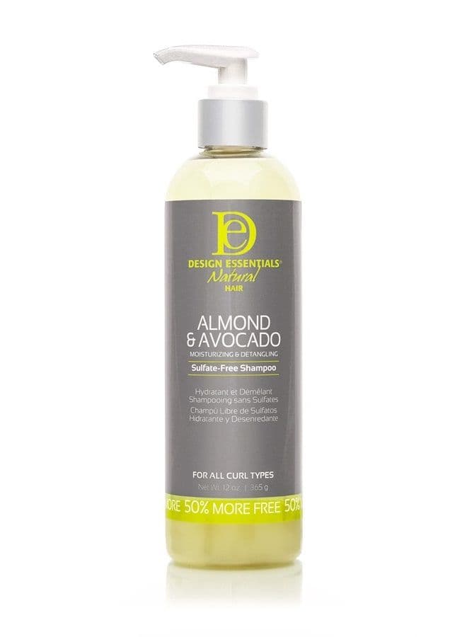 Natural Almond & Avocado Moisturizing & Detangling Sulfate-Free Shampoo, 12 Ounce