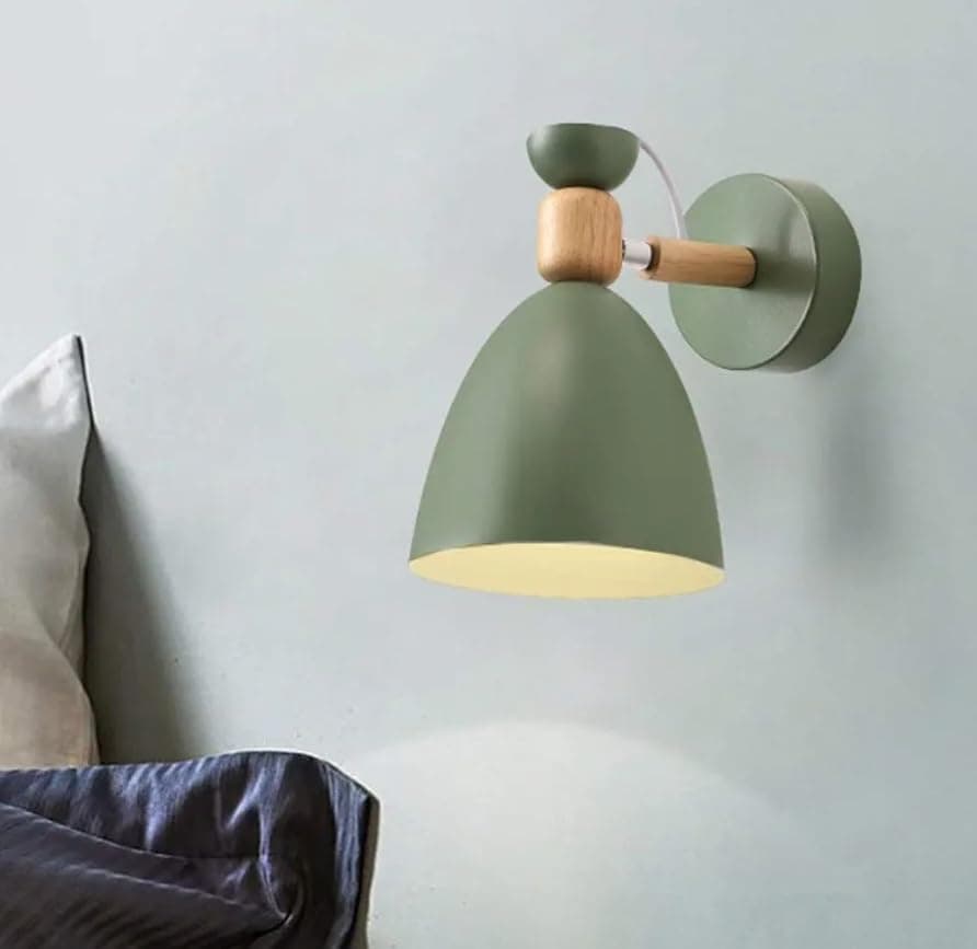 twixle Green Metal &Wooden Wall Light for Living Room Modern/Wall Lamps for Bedroom/for Living Room/Wall Lights for Home Decoration/Bedside Wall lamp. (Green Metal Wooden) Wall Light (Without Bulb)