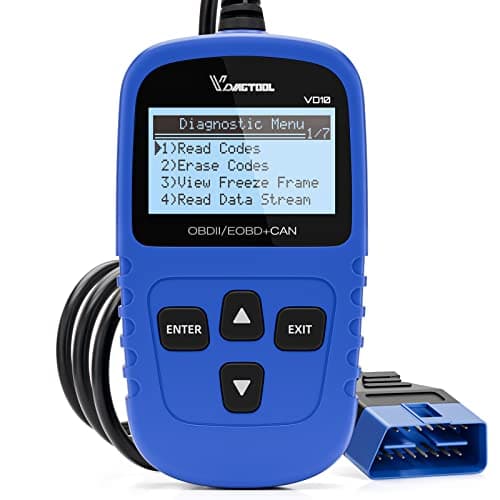 VDIAGTOOL VD10 OBD2 Scanner Code Reader Car Diagnostic Tool Engine Fault Code Reader for Turn Off CEL with Freeze Frame/I/M Readiness for All OBDII Protocol Cars, OBD2 Scanner Diagnostic Tool