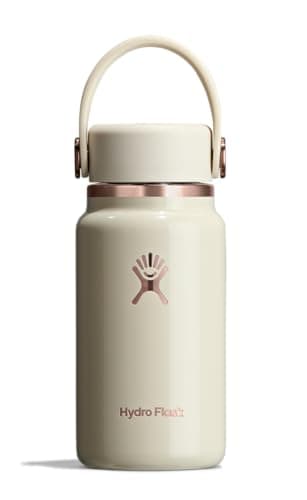 Hydro Flask Micro Bottle Leak Proof Purse or Pocket Flask Insulated Mini Water Bottle 67 Oz Linen Rose Gold