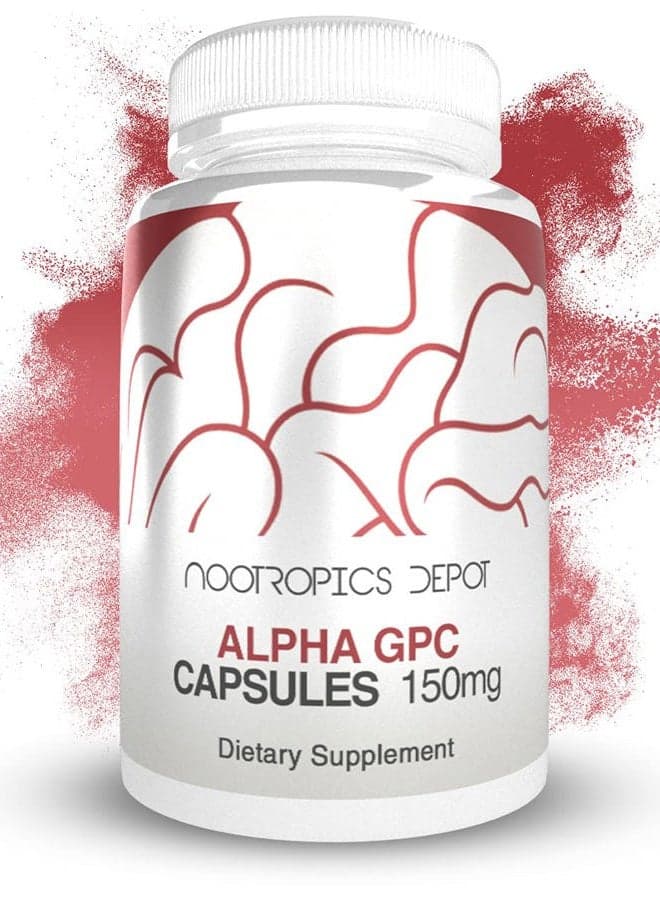 Alpha GPC Capsules | 150mg | 60 Count | Choline Supplement | Brain Health Supplement | Supports Healthy Brain Function | Enhance Cognition, Memory + Focus