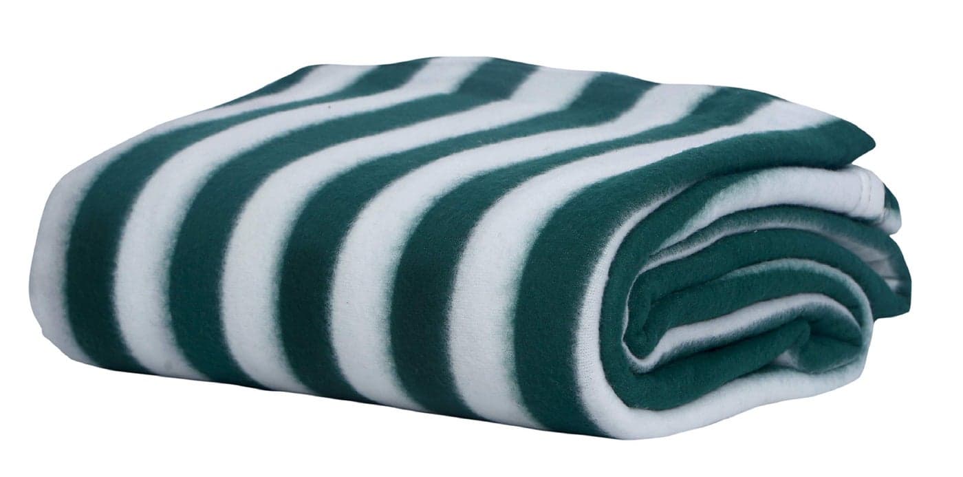Goyal's Polar Fleece 250TC Single Bed Stripes Blanket - Green