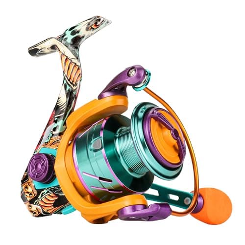 RUNCL Spinning Reel Billings 521 Gear Ratio Max Drag 2205 LB Lightweight Interchangeable LeftRight Hand Ideal for Freshwater Saltwater 2000