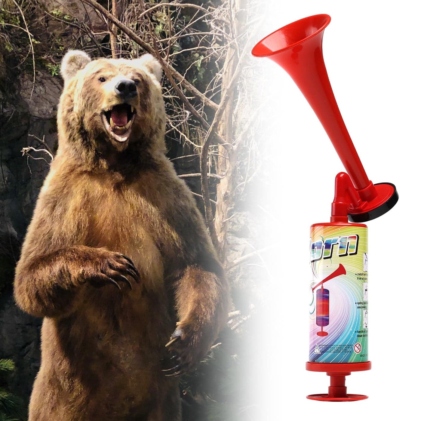 FARBIN Boat Air Horn Fog Horn Air homs for Safety for Wild Animals for Sports Events Party Airhorn loud Portable Pump Air Horn Hand Held
