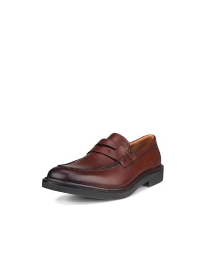 ECCO Men's London Penny Loafer, Cognac, 7-7. 5