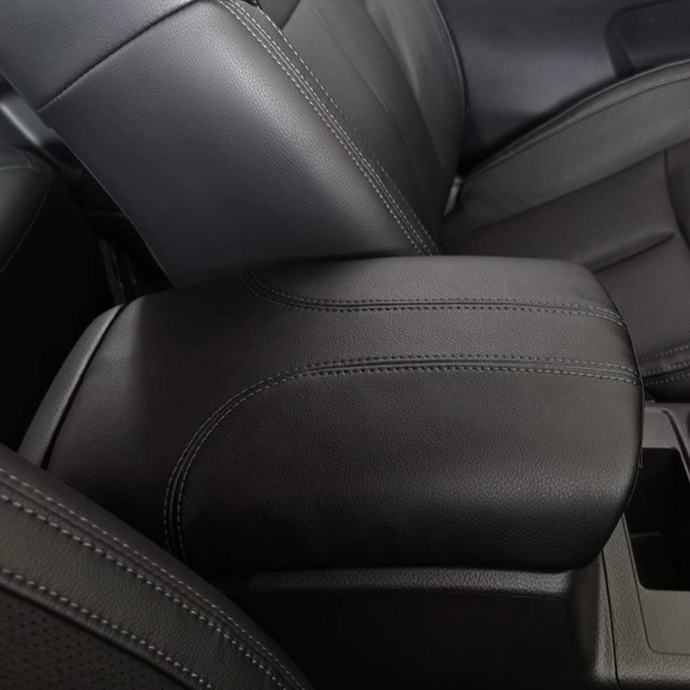 INTGET Car Center Console Armrest Cover for Nissan Rogue 20142020 Nissan Rogue Sport Accessories 20172021 2022 Leather Elbow Arm Rest Cover Pad Protector Saver Cushion Black with Black Stiches
