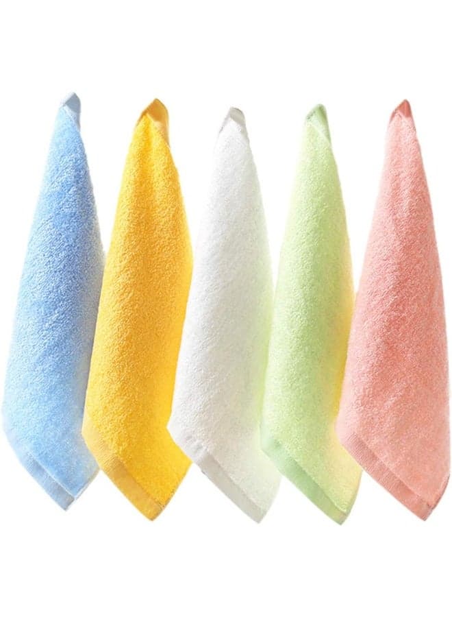 Tosnail 20 Pack 10" x 10" Ultra Soft Bamboo Fiber Baby Bath Washcloths and Towels - Assorted 5 Colors