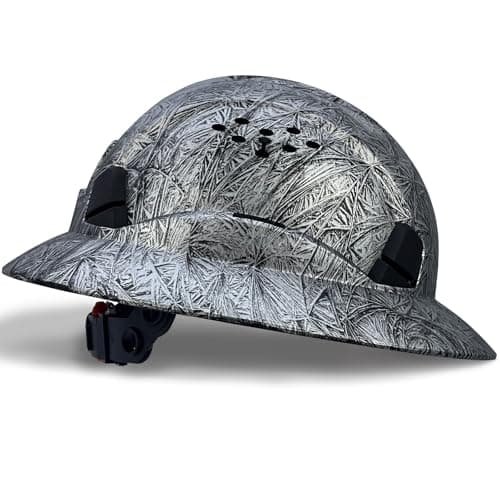 SAFEBUILDER Full Brim Hard Hats Construction Hardhats Safety Helmet Vented Adjustable Lightweight Sunshade Work Caps Industrial Head Protection ANSI Approved (WB-1-N-GM)