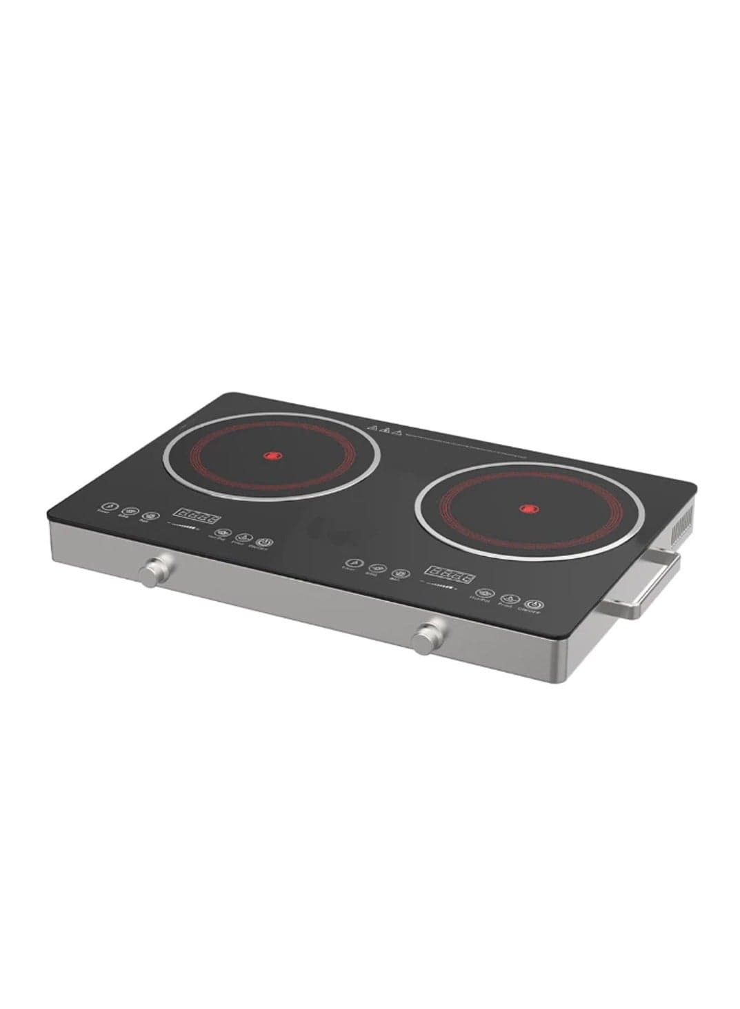 Double Infrared Cooker 1800W with Digital LED Display High-Power Dual Burner Cooktop, Portable Electric Stove for Fast and Efficient Cooking with 4 Hour Timer Facility
