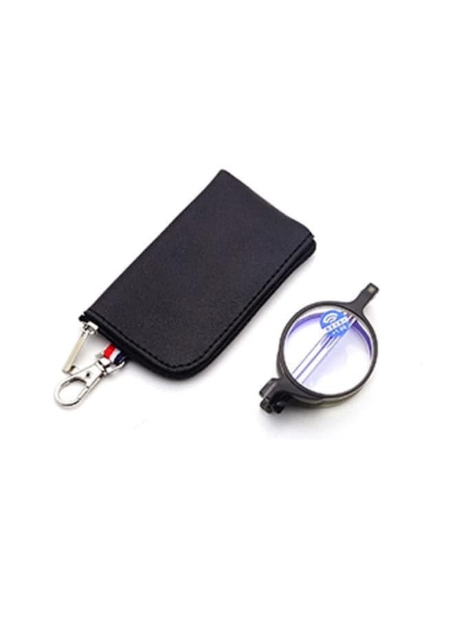 New Anti-blue Light Antenna Folding Retro Reading Glasses Keychain Hd Spot