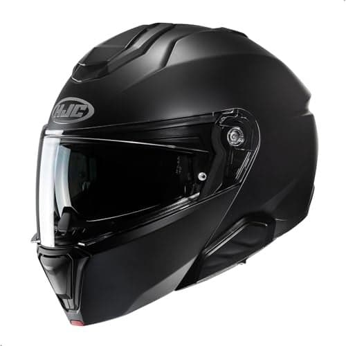 HJC i91 Solid Modular Motorcycle Helmet with HJ-33 Pinlock Shield, DOT Approved (Semi Flat Black, Medium)