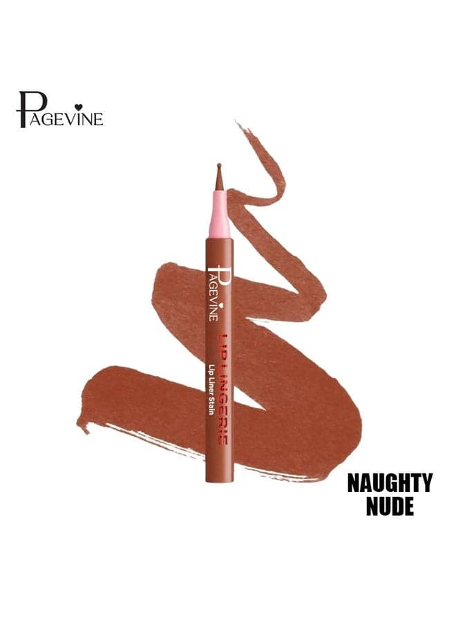 Lip Lingerie Lipliner Stain, Matte Seamless All Day Wear Waterproof Transfer Proof Smudge Proof Long Lasting Lip Makeup Precise Contour