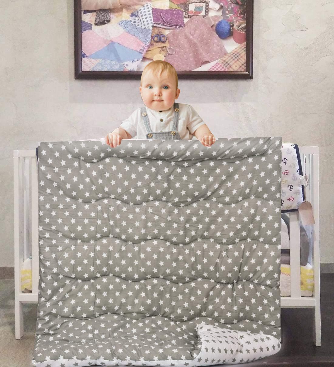 COZY FURNISH Reversible Kids Comforter Blanket Quilt | Super Soft, All-Season | 150 GSM | 0-8 Years | 60x45 Inches for Kids | Summer & Winter Blanket for Kid Boys & Girls