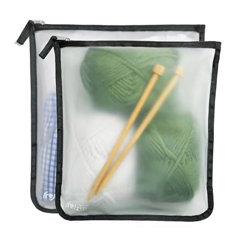 (re) zip 2-Pack Gallon Size Storage Bags | Zippered, Reusable Bags for Travel & Household Storage | BPA-Free, Food Grade, Machine Washable (Black)