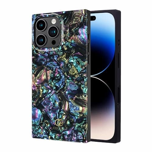COCOMII Rectangle Case for iPhone 16 Pro Compatible with MagSafe Nebula Abalone Shell