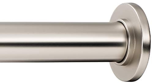 Ivilon Tension Curtain Rod - Spring Tension Rod for Windows or Shower, 24 to 36 Inch. Satin Nickel