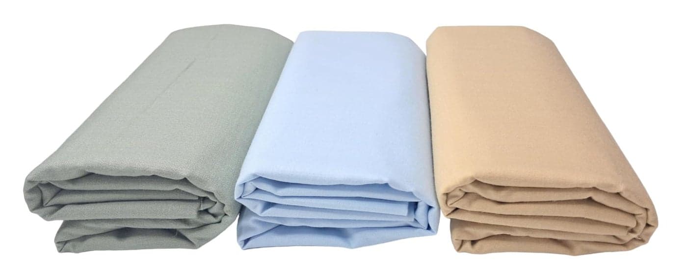 MAMRAJ Men’s Cotton Blend Unstitched Shirt Fabric | 2.5m Each | Fabrics for Shirt Stitching | Comfortable, Soft & Durable Material | Pista, Sky Blue, Fawn (Set of 3)