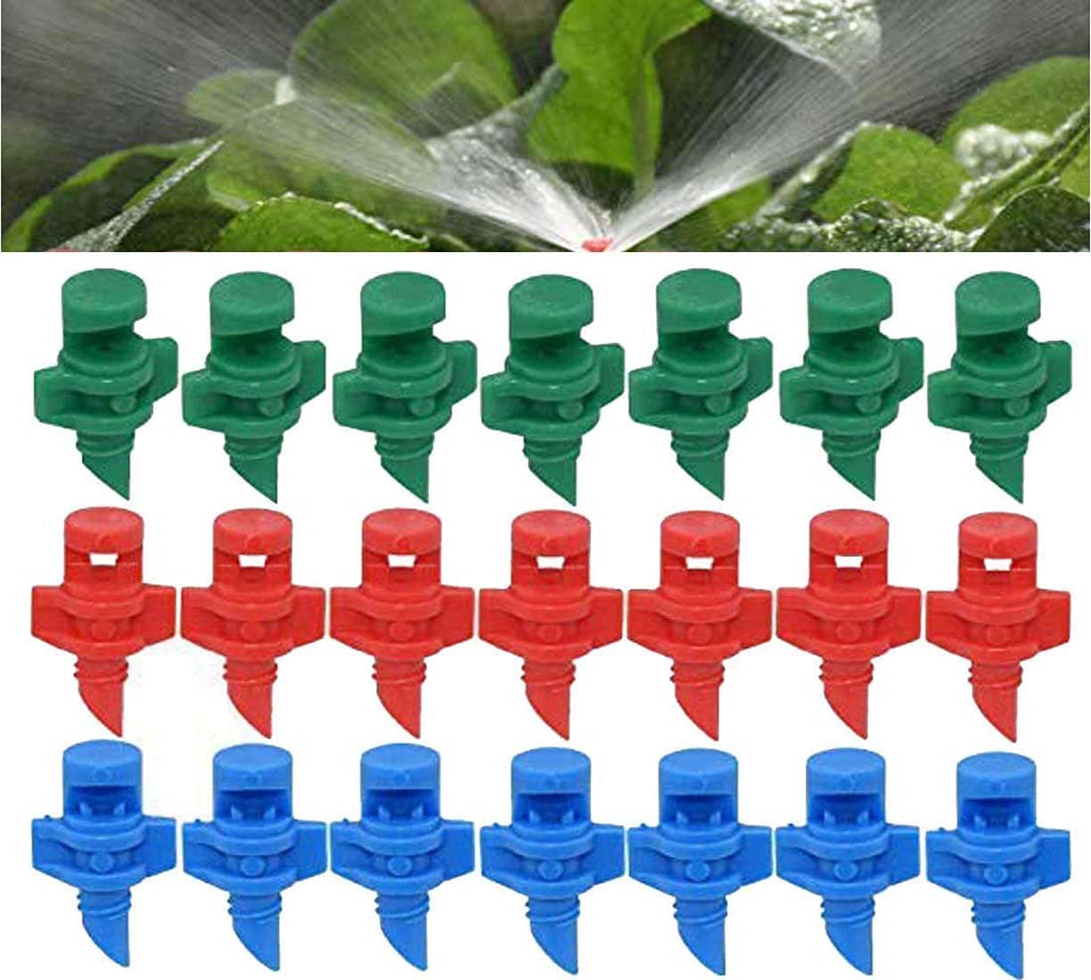 DIY Crafts Pack of 5, Only 180°Sprinkler Nozzle, Garden Watering Drip Irrigation Adjustable°Degree Dripper Inserting Ground Fit 4/7mm Hose Greenhous (Pack of 5, Only 180°Sprinkler Nozzle)