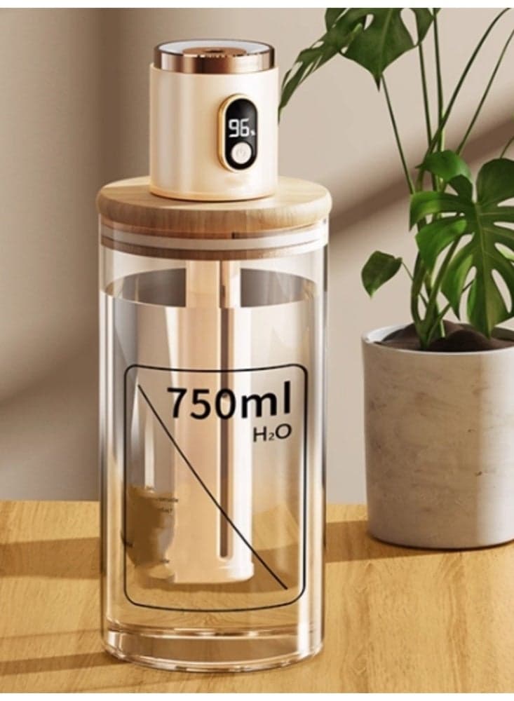 Humidifier Small Bedroom Household Mute Portable Usb Large Spray Air Conditioning Water Make-up Air Humidification Room Apricot Colored Antibacterial Bottle