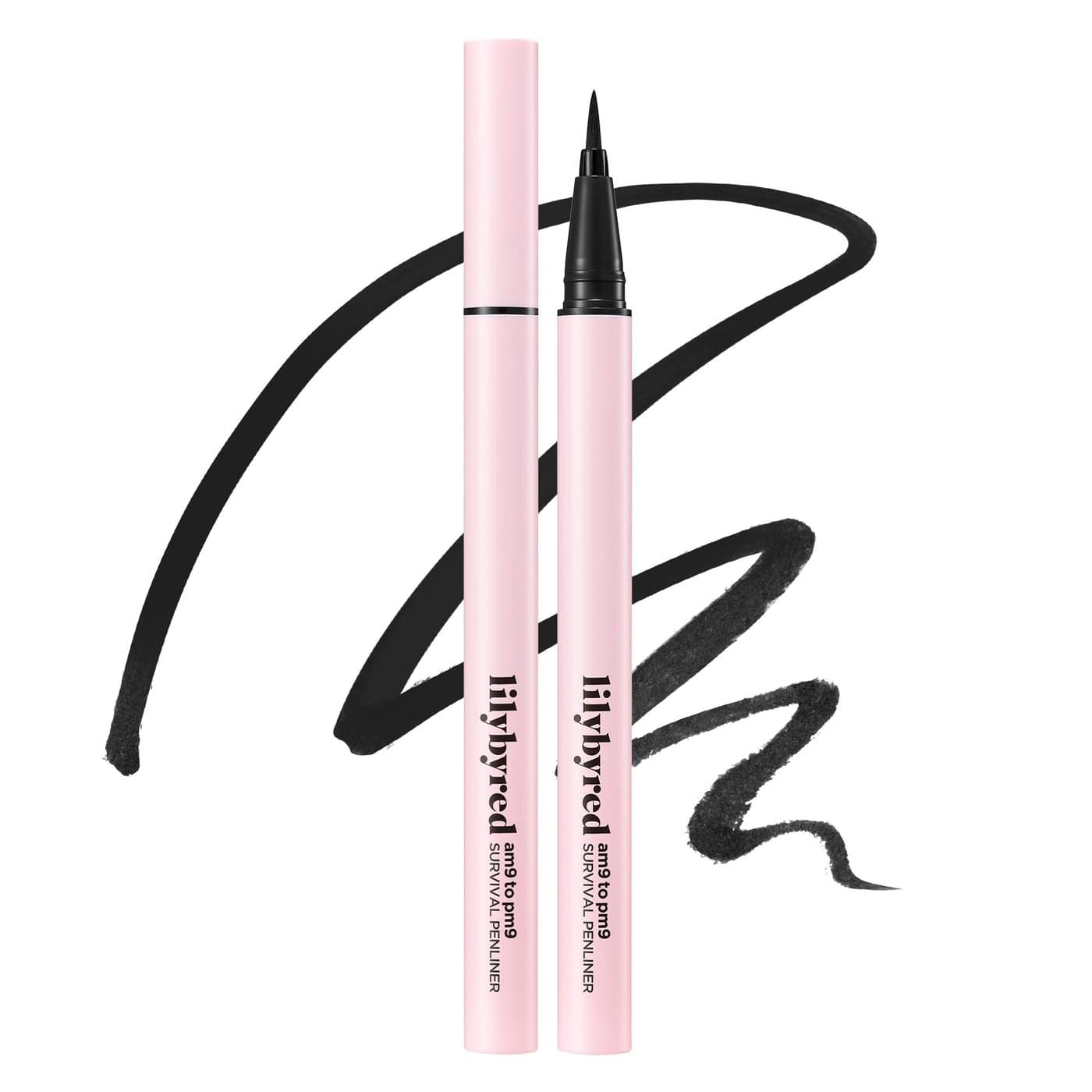 lilybyred Am9 to Pm9 Survival Penliner Korean Waterproof Liquid Eyeliner 01mm UltraFine Brush Highly Pigmented QuickDry SmudgeProof LongLasting Precision Line 0021 oz 01 Matt Black