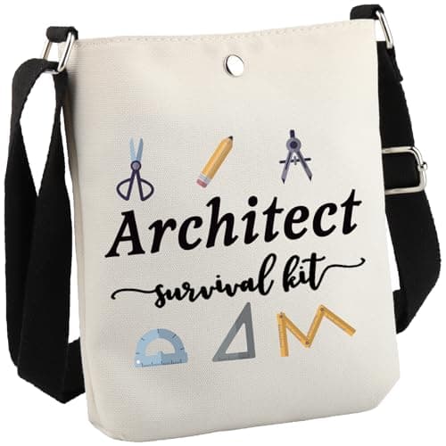 GJTIM Architecture Gifts Architecture Student Gift Architect Survival Kit Zipper Pouch Makeup Bag for Architects (Survival Architect CB)