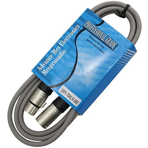 MCSPROAUDIO 15 Foot Male to Female XLR Microphone Cable (Gray)
