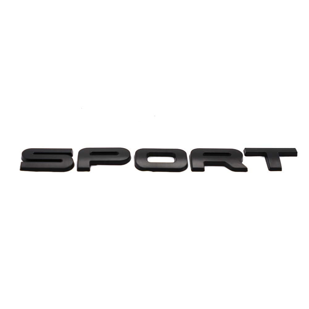 Sport Emblem 3D Metal Badge Car Side Fender Rear Trunk Car Sticker Decal Black