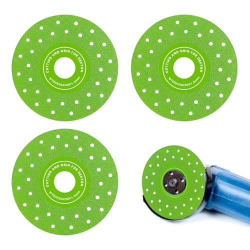 Serplex® 3Pcs Angle Grinder Diamond Saw Blades 10cm Dia. Multi-Pore Abrasive Disc for Cutting, Polishing, Universal Hard Diamond Saw Blades for Porcelain, Ceramic, Granite, Marble
