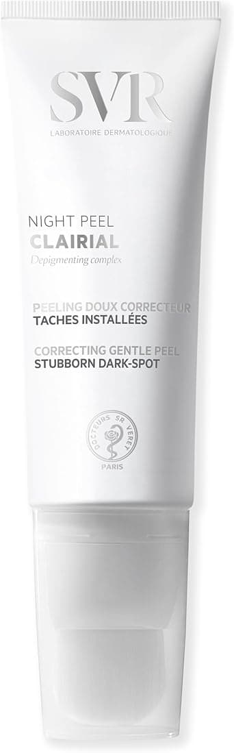 SVR CLAIRIAL NIGHT PEEL Stubborn BrownSpot Reducing Face Treatment 5 Niacinamide and Papaya Enzymes UV Age Spots and Marks Gentle Corrector with Brush Applicator 50ml