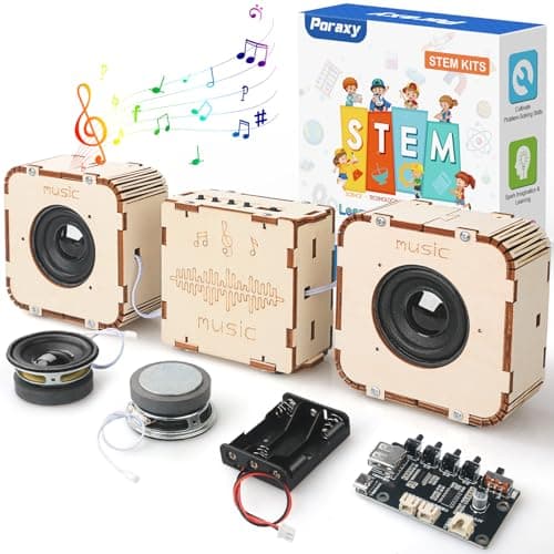 Poraxy STEM Toys for Boys Age 813 Build Your Own Bluetooth Speaker Science Kits for Kids 812 Electronic Experiment DIY Building Projects Gifts for Adult Teen Boy Girl 9 10 11 13 14 15 16