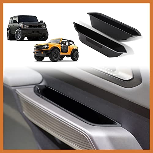 TripleAliners for Bronco 2021-2024 Door Handle Storage Organizer Inner Tray Phone Pocket Insert Box 2PCS Compatible with Bronco 2021 2022 2023 2024(Door Handle Storage Box)