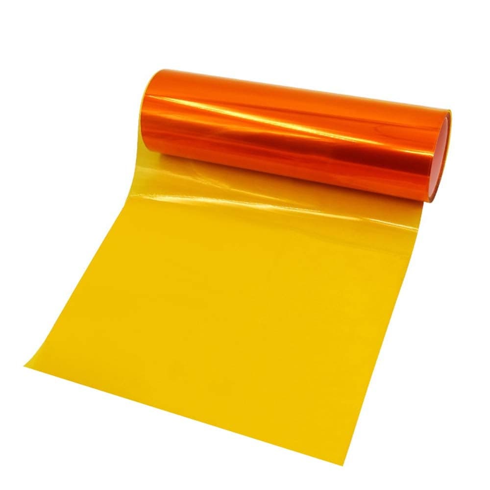 idain 12 by 48 Inches Self Adhesive Headlight Tail Lights Fog Lights Tint Vinyl Wrap Film RollOrange