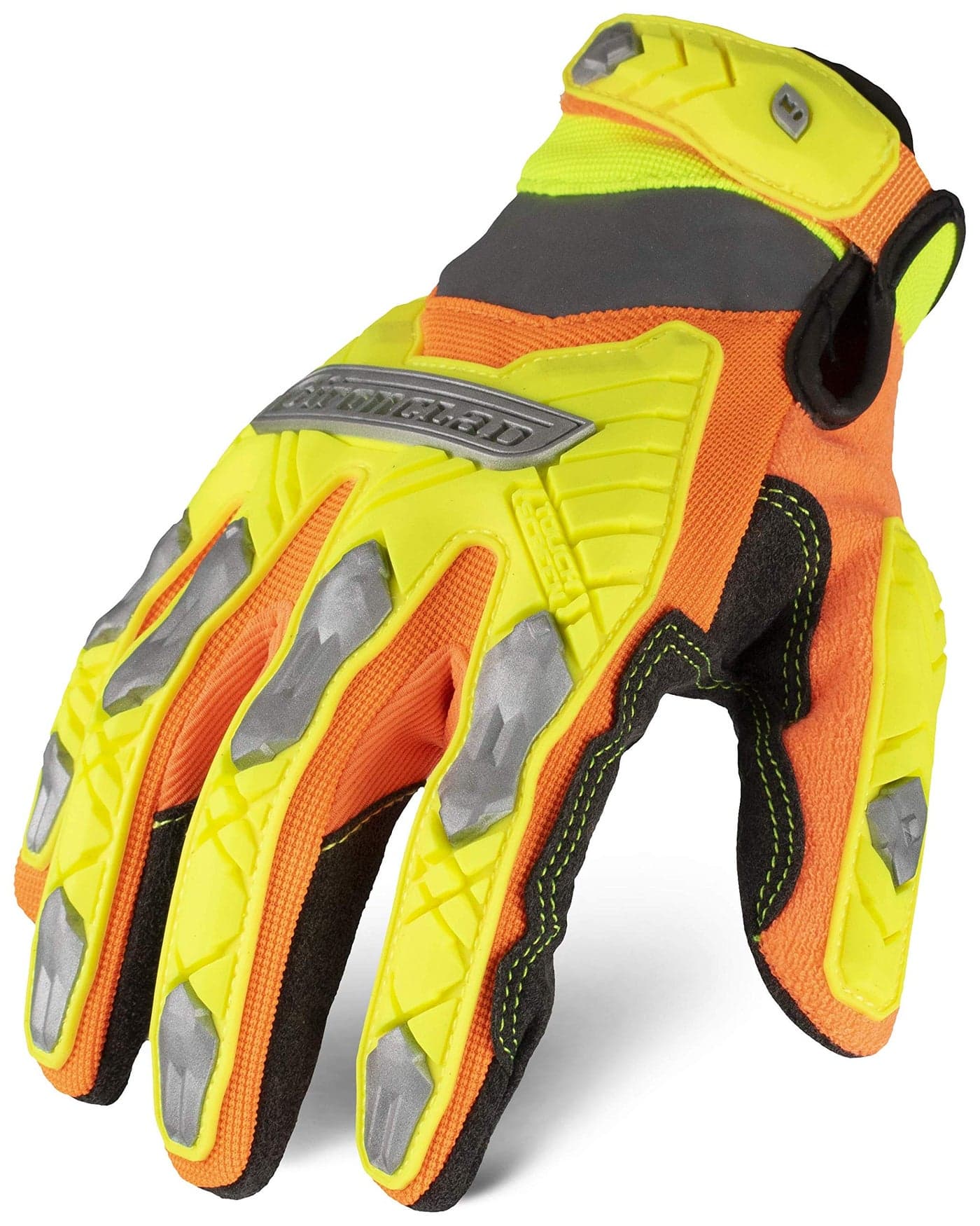Ironclad Command Impact Work Gloves Touch Screen Gloves Conductive Palm Fingers Impact Protection Machine Washable Sized S M L XL XXL 1 Pair Hiviz Yellow Orange IEXHZIL104L