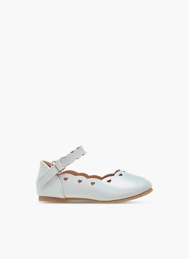 Flora Bella Textured Ballerina Shoes With Hook And Loop Closure