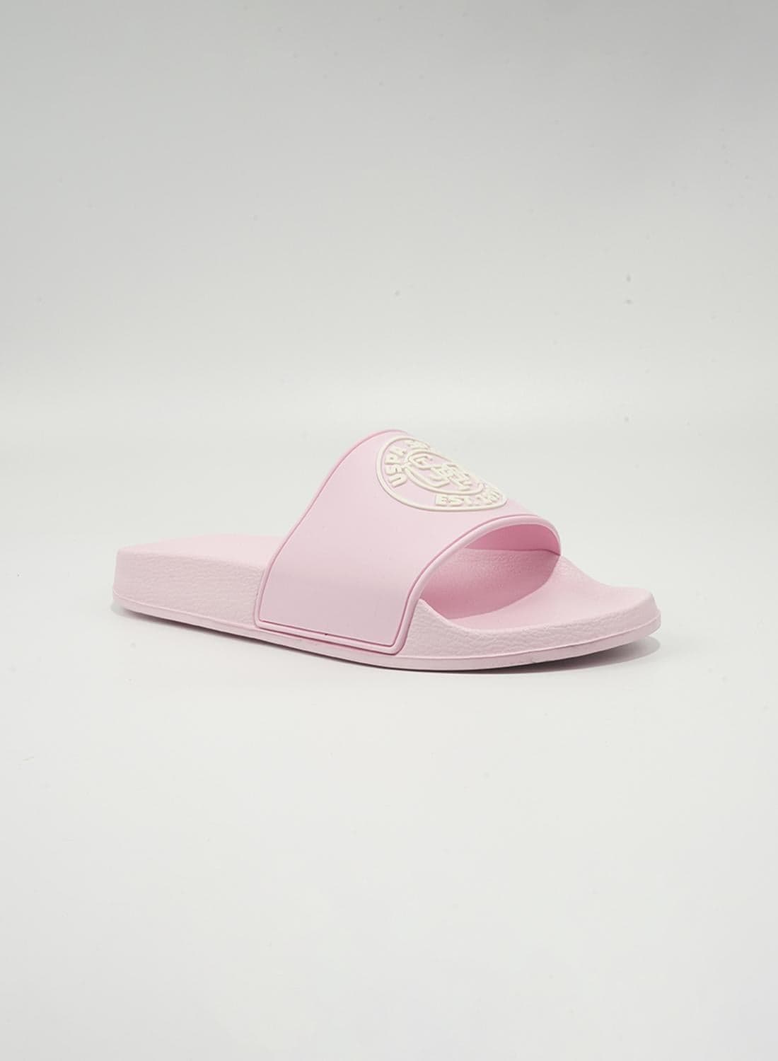 U.S. Polo Assn. Sean Women's Slip-On Comfortable Casual Everyday Slide Sandals - Powder