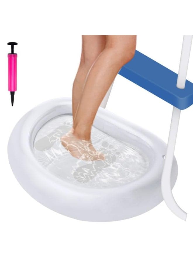 Inflatable Pool Foot Bath Basin Foot Soaking Bath Basin for Pool Entry Ladder Swimming Pool Clean Feet Home Spa Treatment 1 Pack