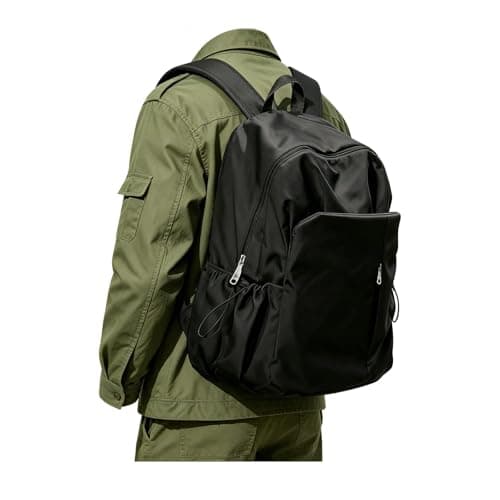 SEAFEW Black Backpack for School High School Bookbag Back Pack for Teens Girls Boys Lightweight College Backpack Bookbag for Women Men Simple Casual Daypack Mochilas Escolares para Adolescentes