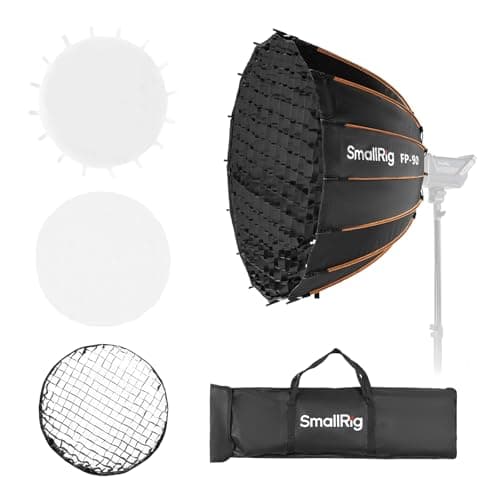 SmallRig FP90 354 Parabolic Softbox with Bowens Mount for Studio Photography Quick Release Soft Box with Honeycomb Grid Diffusers for SMALLRIG RC 220 pro for Neewer for Godox for Aputure 5395