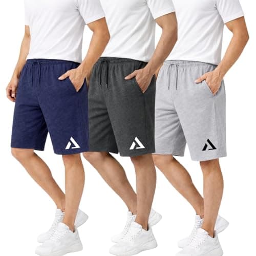 KART BLACK Plus Sizes Men's Cotton Knee Length Shorts(M to 8XL) | Casual and Night Wear Mens Shorts (in, Alpha, XL, Regular, SJP_Andra_Gry_Nav_kartblkTriangle)