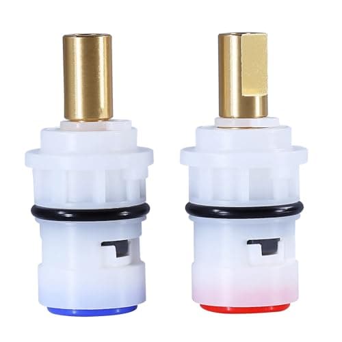 Ceramic Stem Disc Faucet Cartridge Replacement Bathroom Tap (1 Pair Hot & Cold) for Pfister 9608020 48/143/149 Series Valve Cartridge 9608060 Hot Valve Cartridge