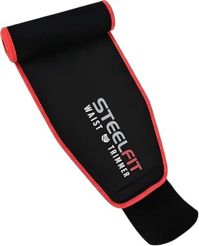 SteelFit Waist Trimmer Belt for Women Men MoistureResistant Neoprene Waist Trainer Adjustable Sweat Band Shaper for Stomach Belly Fat Fitness Gym Exercise Accessories for Working Out