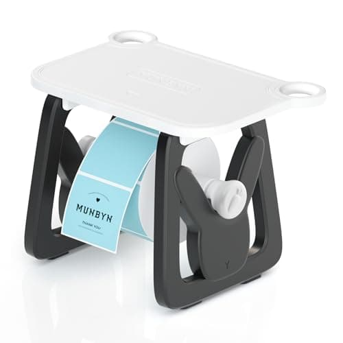 MUNBYN Label Holder for Rolls and Fanfold Labels, Thermal Sticker Holder for Desktop Thermal Printer, Accessory Supplies for Home, Office, Small Business